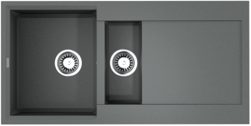 Фото товара: Omoikiri Sakaime 100-2-GR, мойка, гранит, leningrad grey