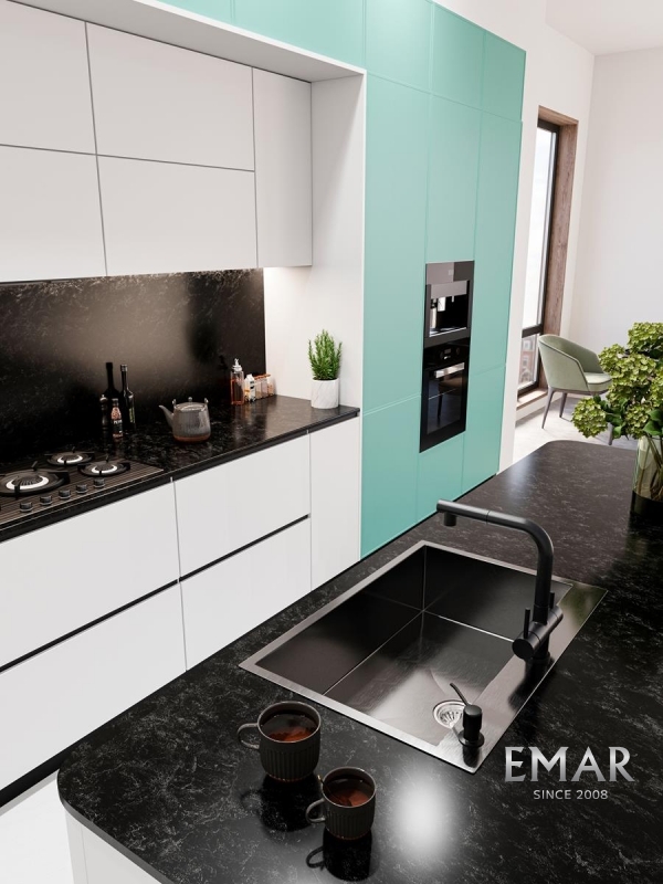 Детальное фото товара: Emar EMB-125A PVD Nano Dark, мойка, вороненая сталь