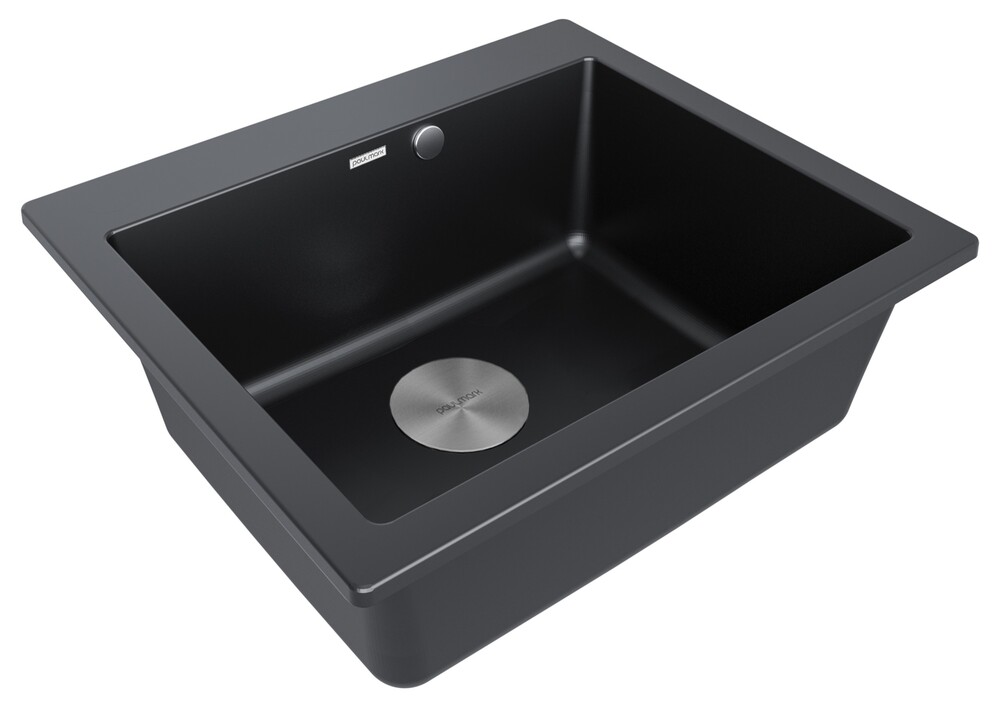 Детальное фото товара: Paulmark KANTE 60, мойка, гранит, черный металлик
