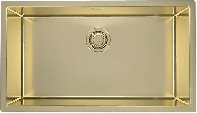 Детальное фото товара: ALVEUS QUADRIX MONARCH 60 GOLD, мойка, нержавеющая сталь, золото (в комплекте с выпуском без сифона)