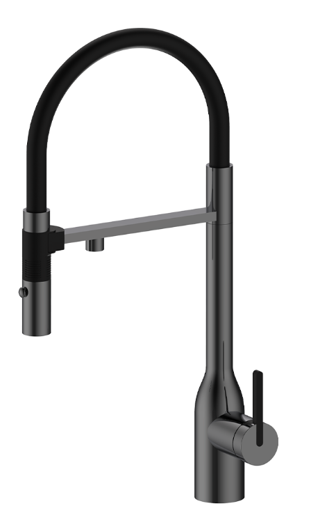 Фото товара: Paulmark Magneto One, смеситель, вороненая сталь