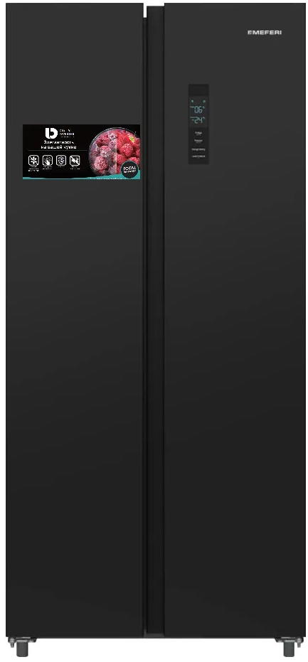 Фото товара: MEFERI MFR78BK TOTAL NO FROST SIDE BY SIDE ULTRA