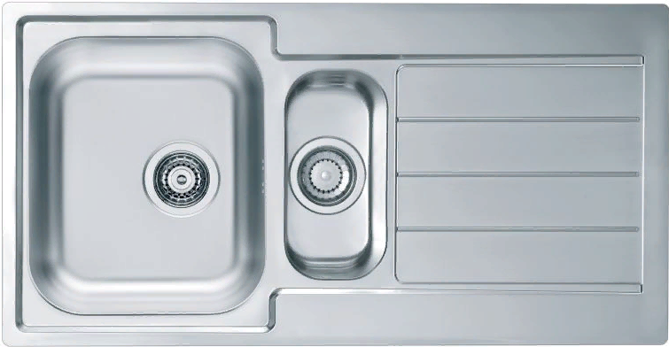 Детальное фото товара: ALVEUS LINE MAXIM 10-SA, мойка, нержавеющая сталь сатин (в комплекте с сифоном 1130555)