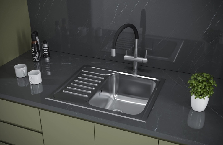 Детальное фото товара: KUCHENSTERN BASIS 45, мойка, нержавеющая сталь