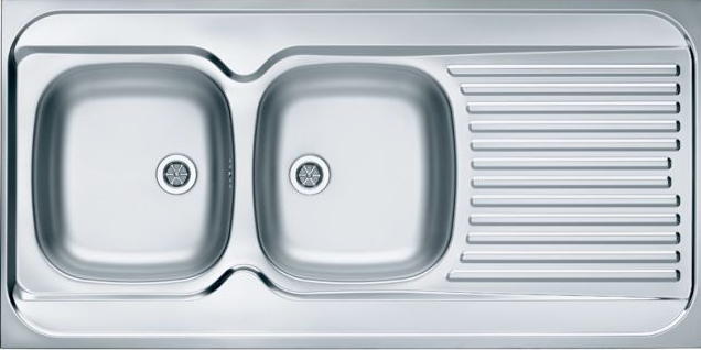 Фото товара: ALVEUS CLASSIC 100L LEI-60, мойка, нержавеющая сталь, левая (в комплекте с сифоном 1071240)