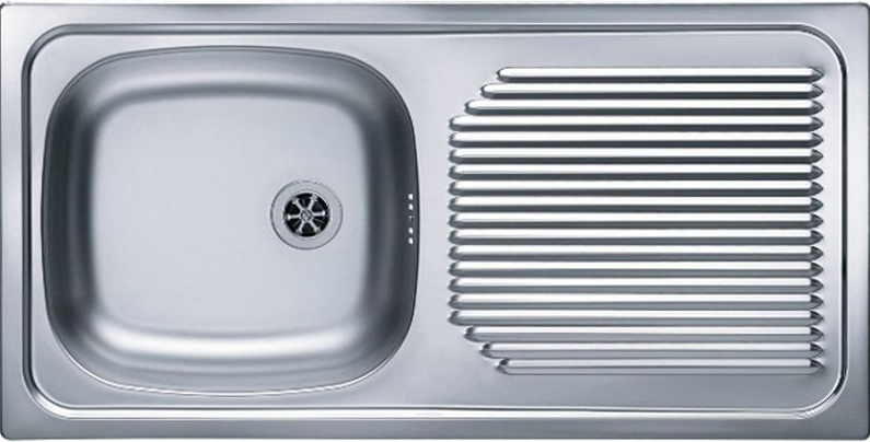 Фото товара: ALVEUS BASIC 60 LEI-60, мойка, нержавеющая сталь лен (в комплекте с сифоном 1011717)