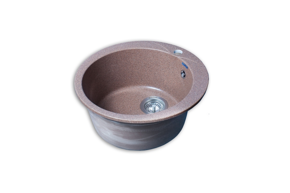 GranFest RONDO GF-R-480, мойка, мрамор, терракот Детальное фото товара: GranFest RONDO GF-R-480, мойка, мрамор, терракот