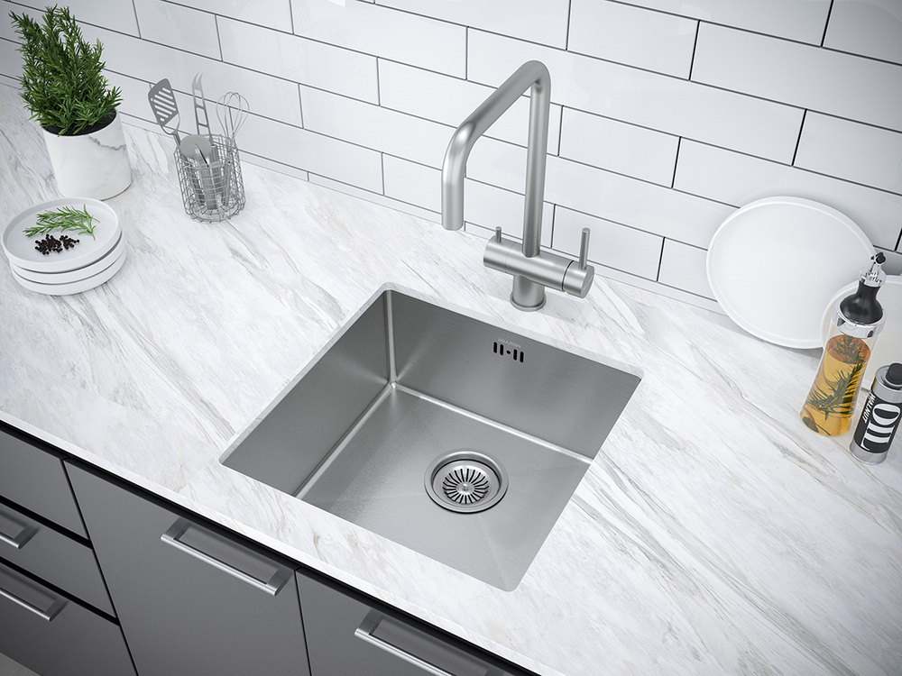 Детальное фото товара: Paulmark GERBERG 44 UNI, мойка, нержавеющая сталь брашированная