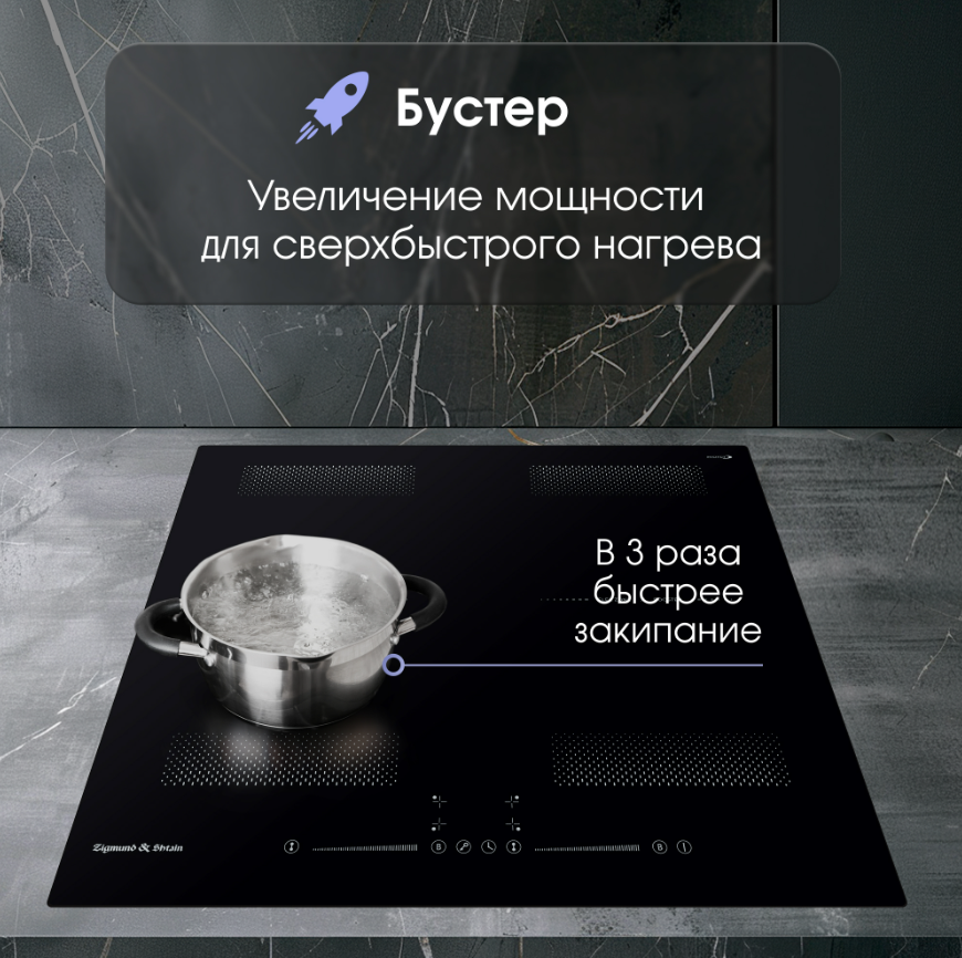 Детальное фото товара: Zigmund & Shtain CI 62.6 B индукционная поверхность