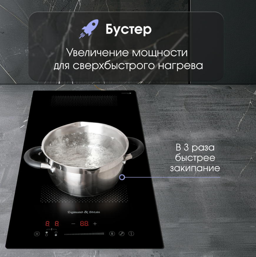 Детальное фото товара: Zigmund & Shtain CI 61.3 B индукционная поверхность