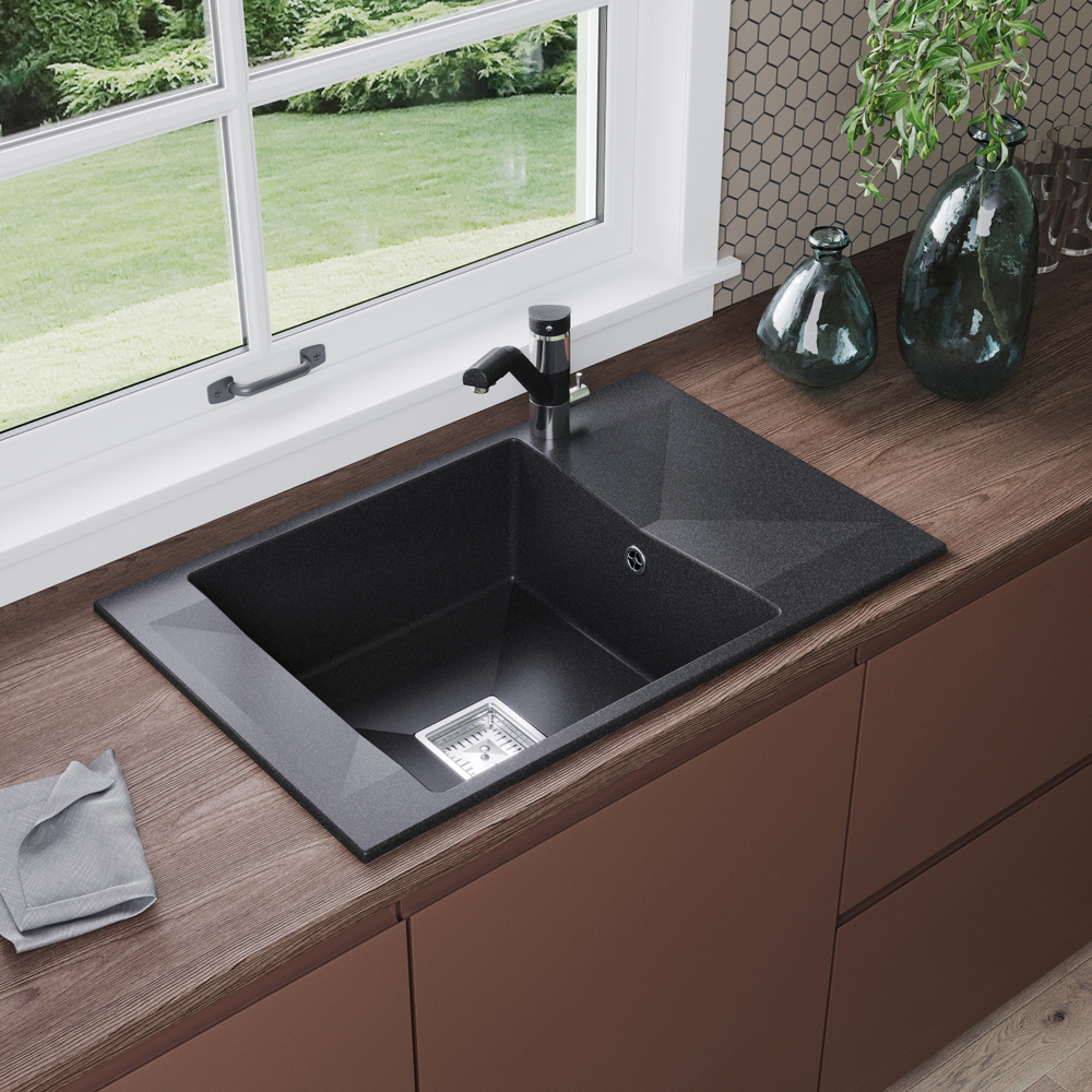 Детальное фото товара: Tolero BLADE 780, мойка, гранит, уголь