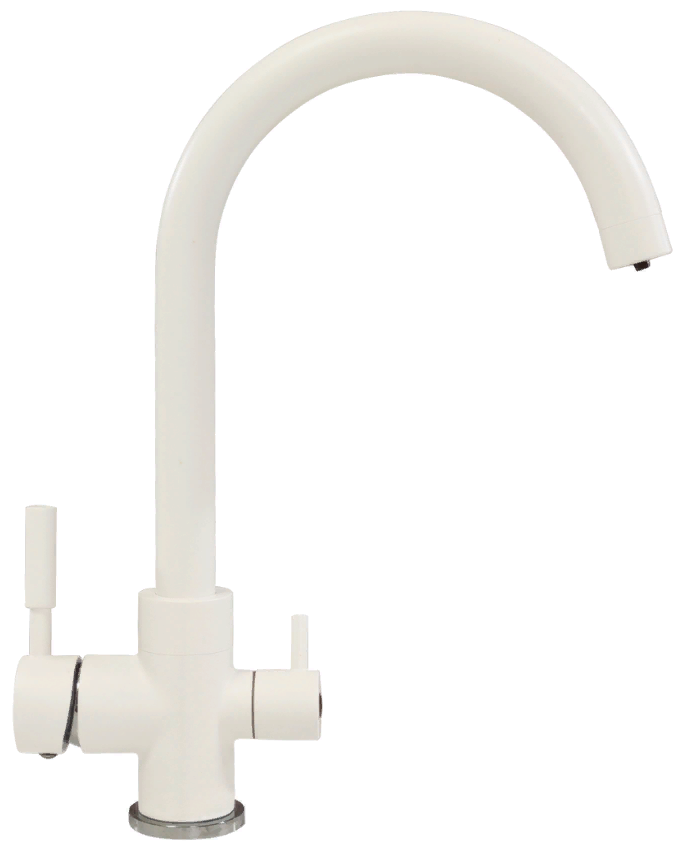 Фото товара: Polygran Элара Дуо, смеситель, белый хлопок 36