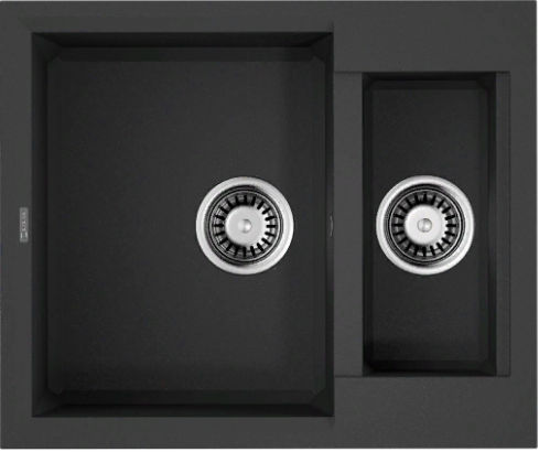 Фото товара: Omoikiri Sakaime 60-2-BL, мойка, гранит, черный