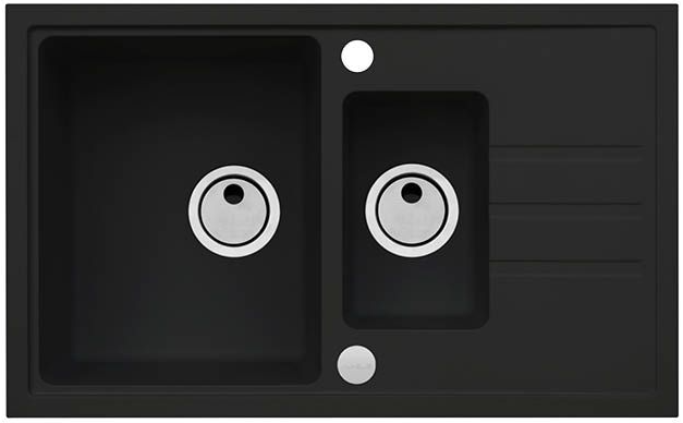 Фото товара: ALVEUS INTERMEZZO 70 GRANITAL DEEP BLACK-G90, мойка, гранит, темно-черный (в ком. с сифоном 1117293)