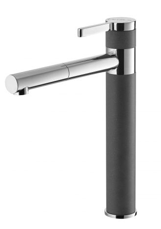 ALVEUS ZINA CHR - G04M, смеситель, гранит, серый Фото товара: ALVEUS ZINA CHR - G04M, смеситель, гранит, серый