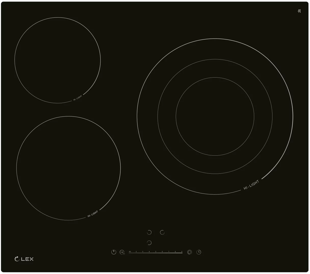 Фото товара: LEX EVH 631A BL стеклокерамическая поверхность