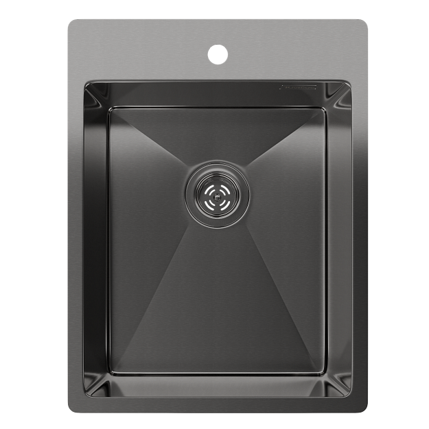 Фото товара: Rivelato RINOX 3850 PVD black, мойка, нержавеющая сталь, черный