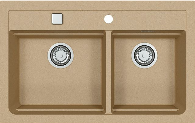 Фото товара: ALVEUS GRANITAL ATROX 50 BEIGE - G55, мойка, гранит, бежевый (в комплекте с сифоном 1132822)