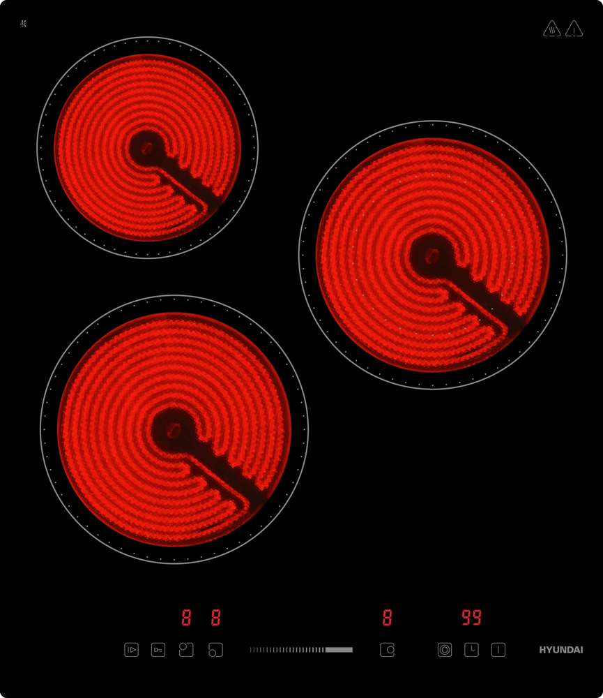 Фото товара: Hyundai HHE 4554 BG стеклокерамическая поверхность