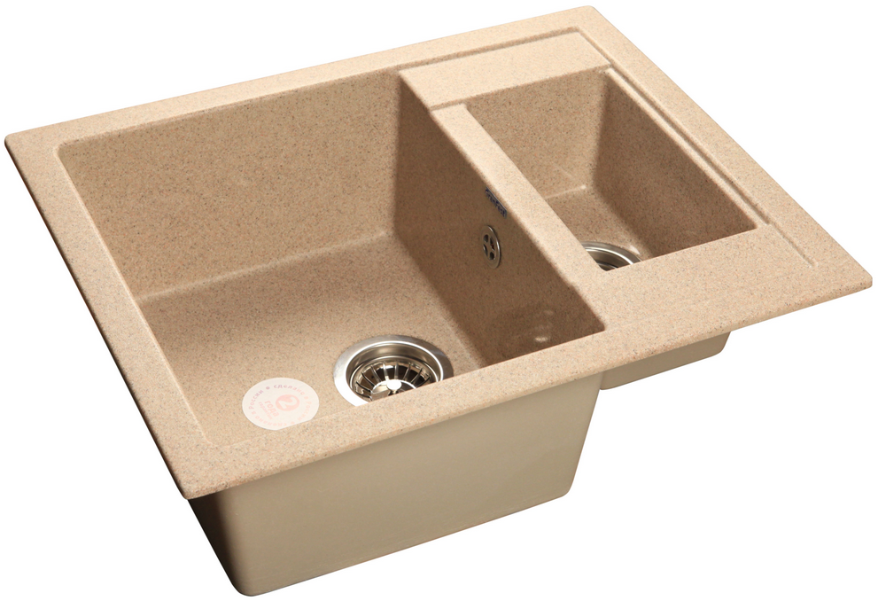 Фото товара: GranFest QUADRO GF-Q-610 K, мойка, мрамор, песочный