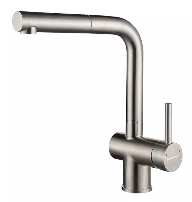 Фото товара: Paulmark DOSSE, смеситель, брашированная сталь