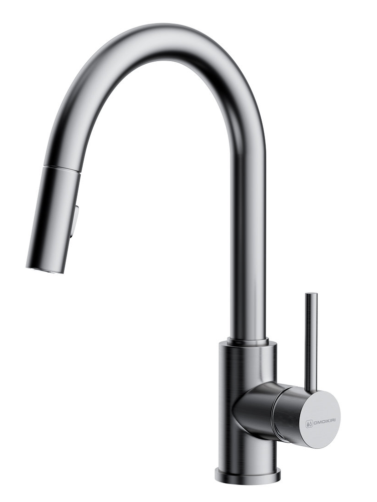 Фото товара: Omoikiri Shinagawa-SB-BN, смеситель, нержавеющая сталь