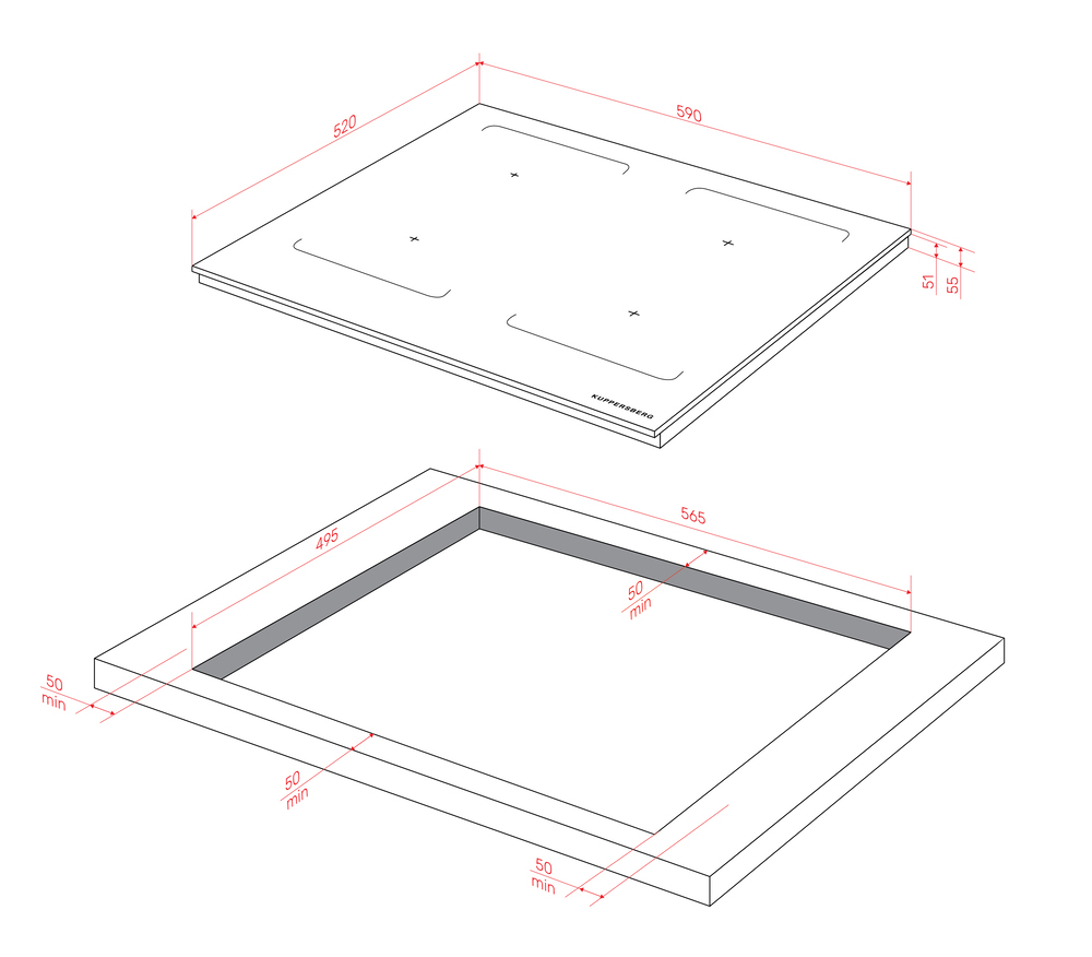 Детальное фото товара: Kuppersberg ICI 629 индукционная поверхность