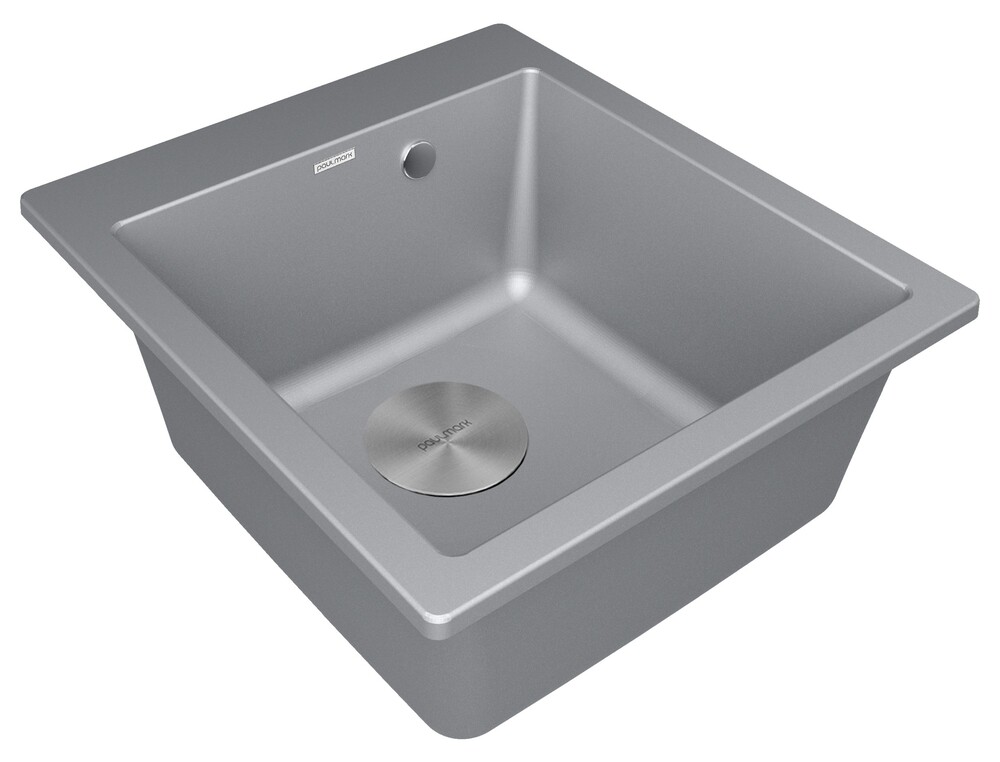 Детальное фото товара: Paulmark KANTE 45, мойка, гранит, серый металлик