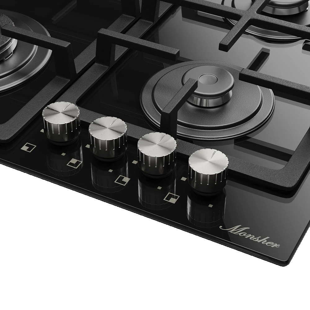 Monsher MGG 61 Noir Детальное фото товара: Monsher MGG 61 Noir газовая поверхность