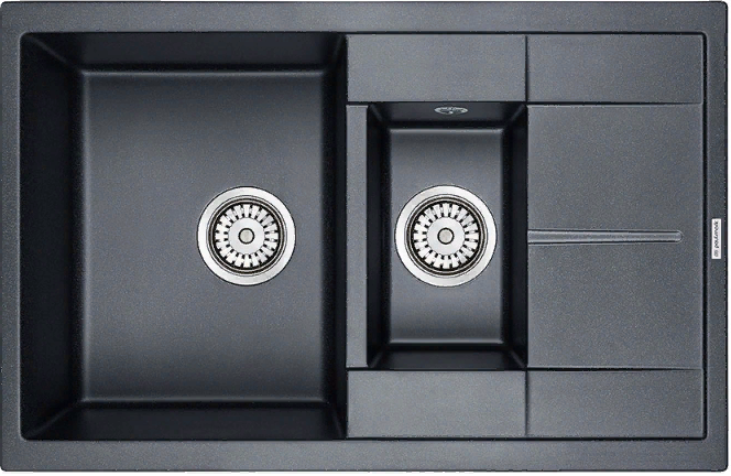 Детальное фото товара: Paulmark FLUGEN 60/1,5, мойка, гранит, черный металлик