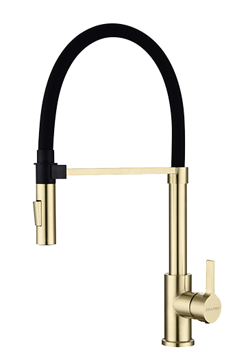 Фото товара: Paulmark HALT, смеситель, светлое брашированное золото