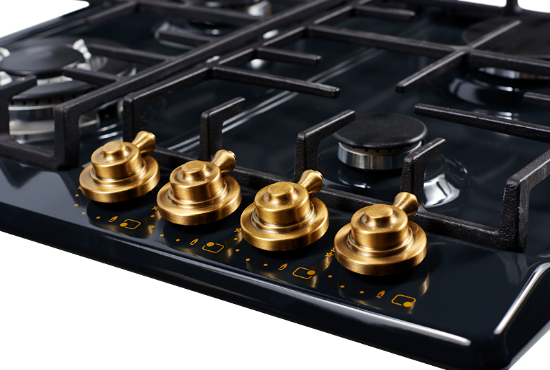 Kuppersberg FV6TGRZ ANT Bronze Детальное фото товара: Kuppersberg FV6TGRZ ANT Bronze газовая поверхность