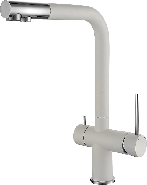 Фото товара: Rivelato LUGANO 1523513 brina/cromo, смеситель, гранит, иней/хром