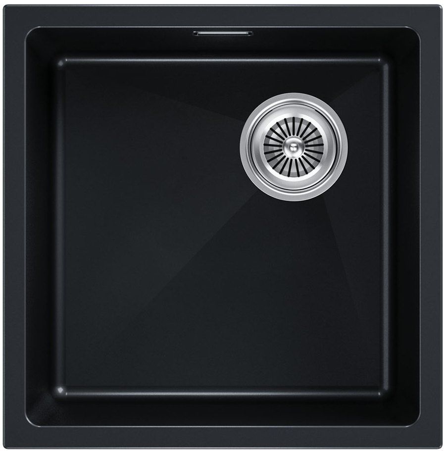 Детальное фото товара: Paulmark LUMI 45UNI-SKEW, мойка, гранит, черный металлик