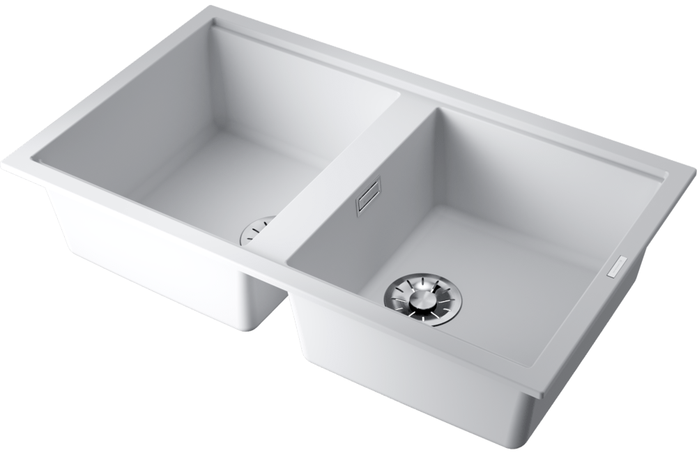 Детальное фото товара: Omoikiri Kitagawa 86-2-WH, мойка, керамика, белый