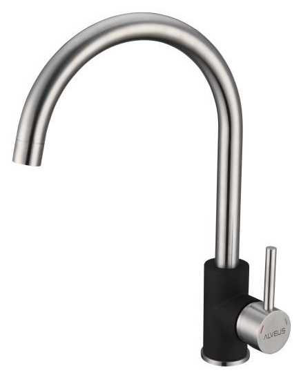 Фото товара: ALVEUS ELZA G05M, смеситель, хром/гранит, черный