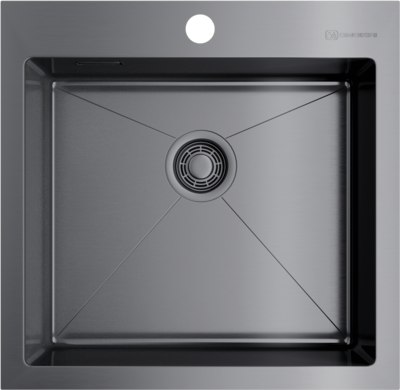 Фото товара: Omoikiri Akisame 51-GM, мойка, нержавеющая сталь/вороненая сталь