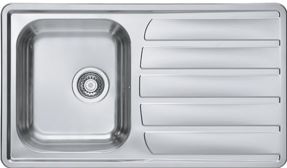 Фото товара: ALVEUS ZOOM 30 MAXIM SAT-90, мойка, нержавеющая сталь сатин (в комплекте с сифоном 1130551)