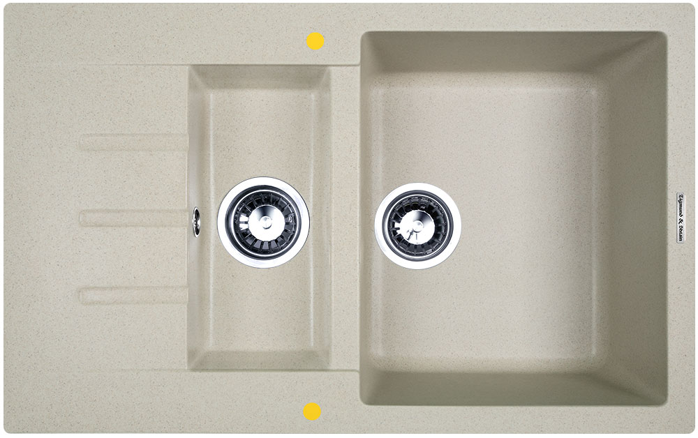 Фото товара: Zigmund & Shtain RECHTECK 775.2, мойка, речной песок 