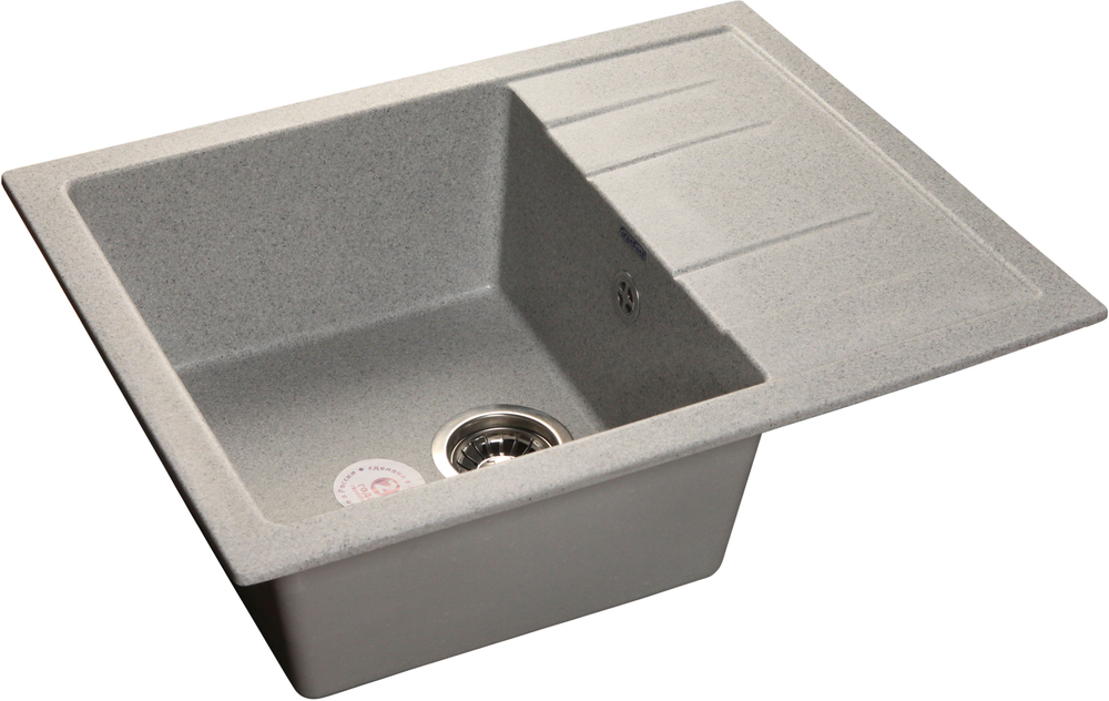 Фото товара: GranFest QUADRO GF-Q-650 L, мойка, мрамор, серый