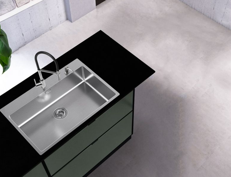 Детальное фото товара: ALVEUS NOX 130 BRS, мойка, нержавеющая сталь (в комплекте с интегрированным сифоном)