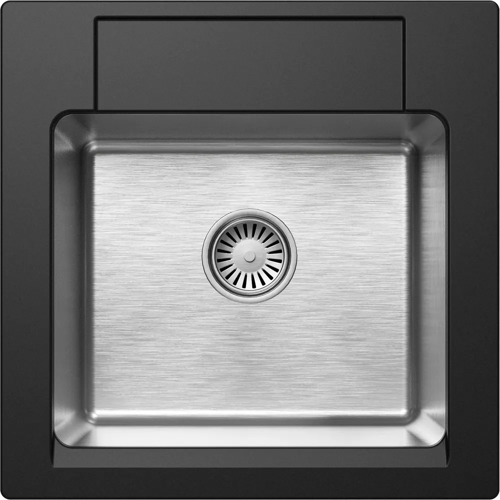Фото товара: Tolero Twist TTS-500, мойка, гранит/нержавеющая сталь, уголь