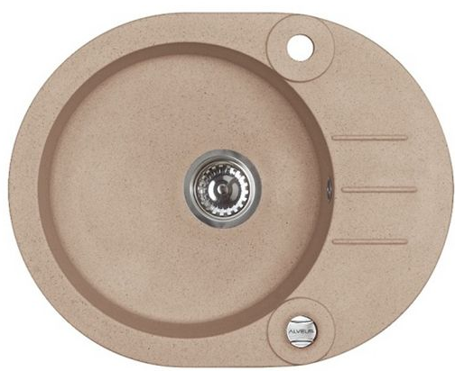 Фото товара: ALVEUS ROLL 40 GRANITAL BEIGE-G55, мойка, гранит, бежевый (в комплекте с сифоном 1105246)