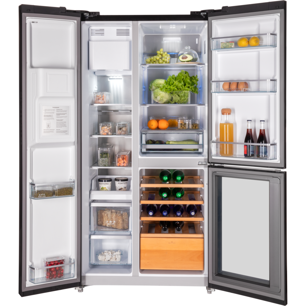 Детальное фото товара: HIBERG i-RFS 750G B Inverter Wine