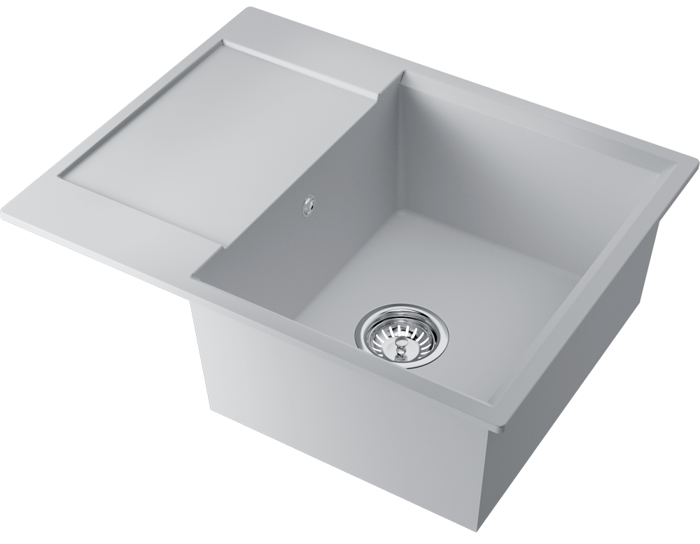 Детальное фото товара: Omoikiri Daisen 65-WH, мойка, гранит, белый