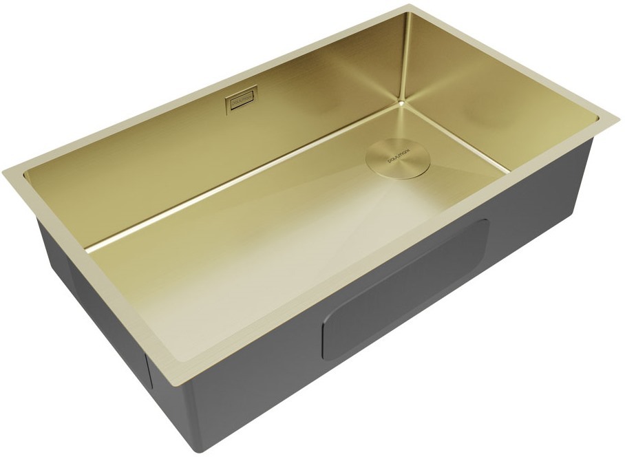 Детальное фото товара: Paulmark NEXT-SKEW 74 UNI, мойка, нержавеющая сталь, светлое золото