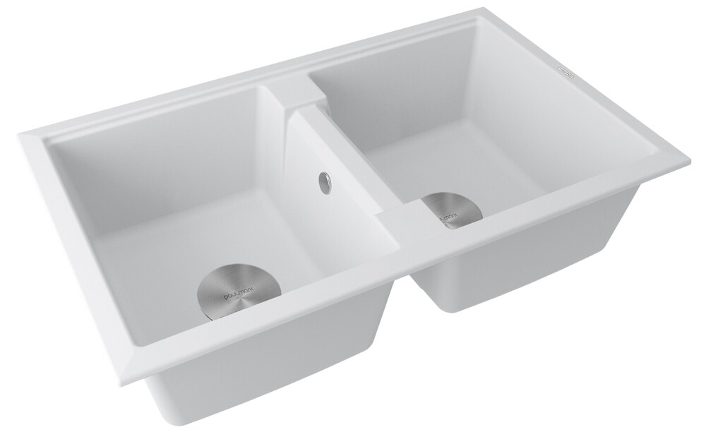 Детальное фото товара: Paulmark TANDEM 80/2, мойка, гранит, белый