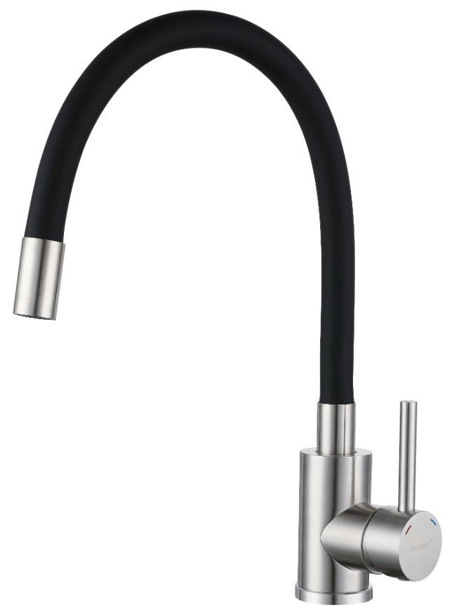 Детальное фото товара: GranFest 5433, смеситель, нержавеющая сталь