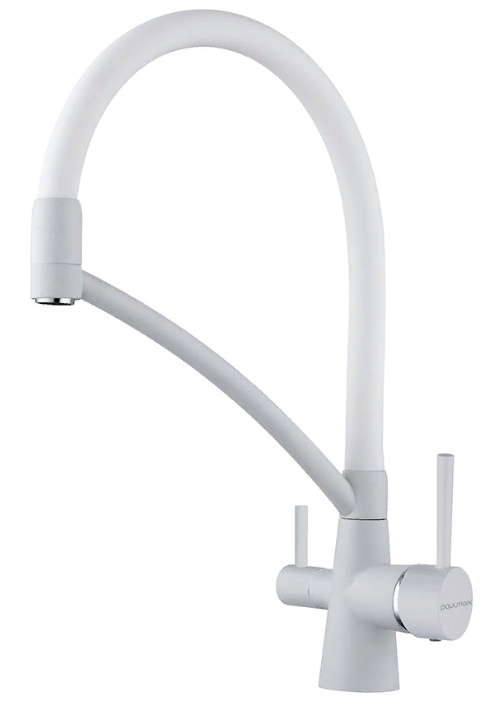 Фото товара: Paulmark SIEGEN, смеситель, белый полностью