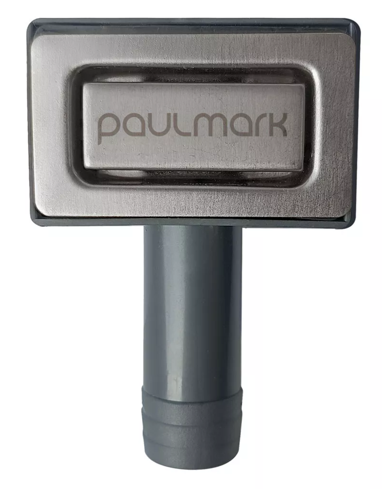 Paulmark PM22-GM, перелив прямоугольный с логотипом, вороненая сталь Фото товара: Paulmark PM22-GM, перелив прямоугольный с логотипом, вороненая сталь